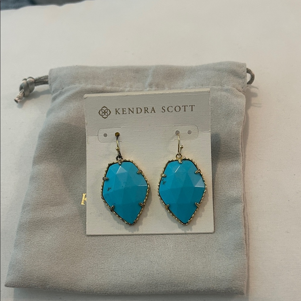 Kendra Scott Turquoise Faceted Earrings